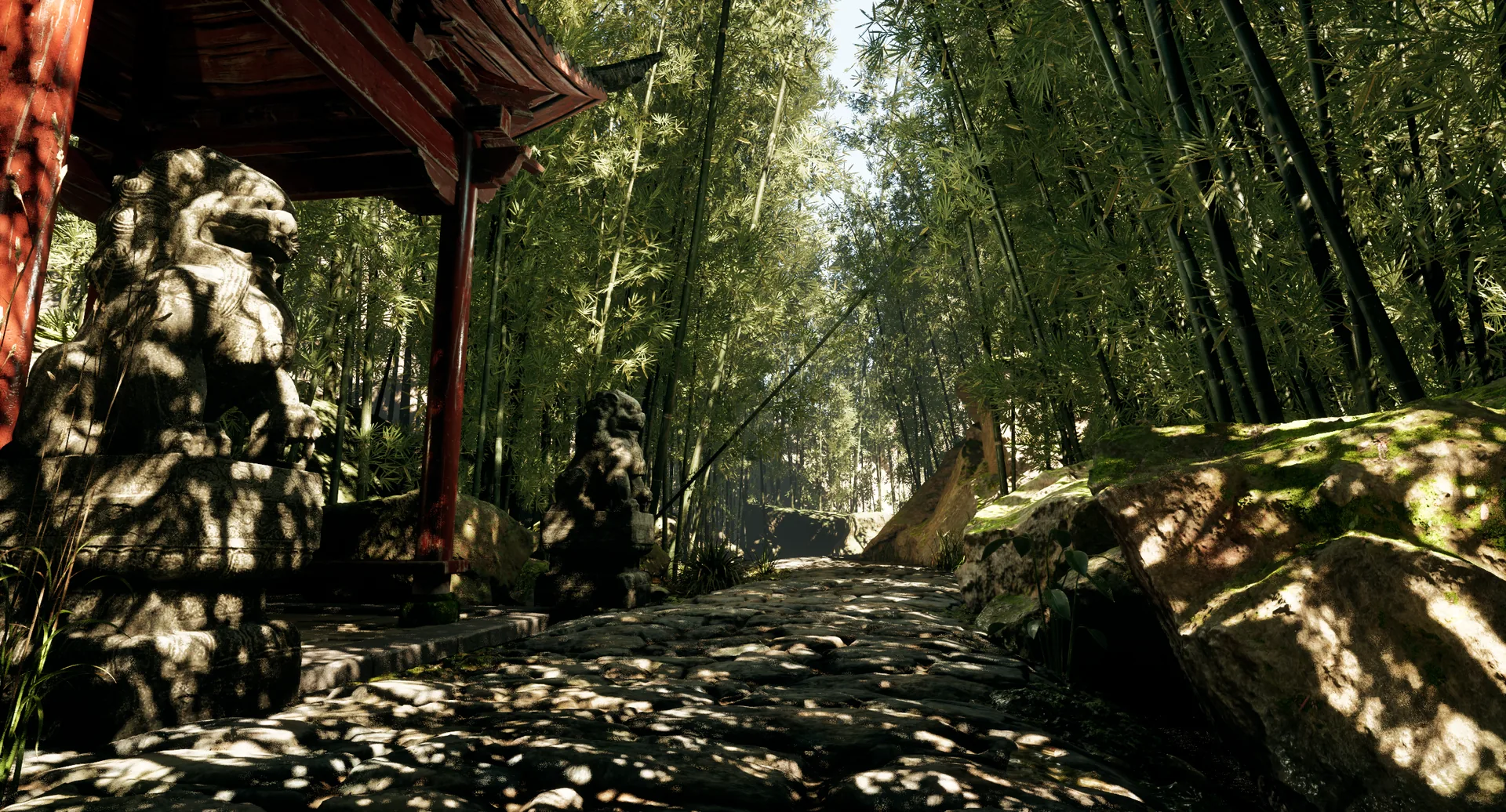 钟馗捉鬼图 / 竹林古道